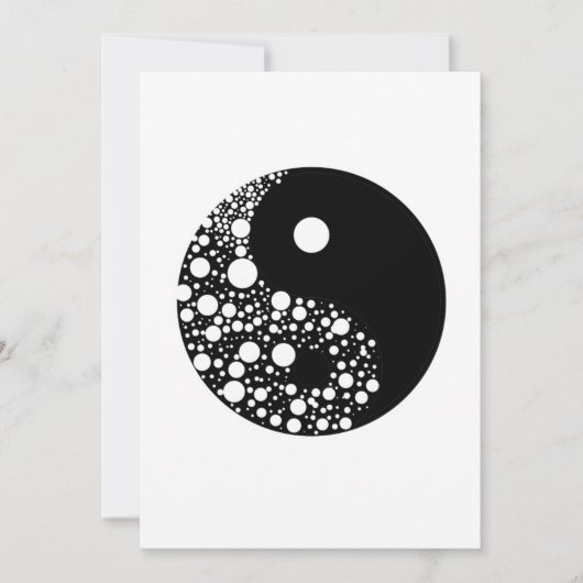 Yin Yang Circles Black and White Harmony Zen Gift Kaart (Voorkant)