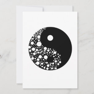 Yin Yang Circles Black and White Harmony Zen Gift Kaart