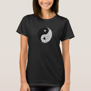 Yin Yang cirkels kosmische Chinese dualiteit gebal T-shirt