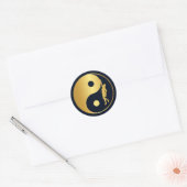 Yin & Yang Climber (goud) Ronde Sticker (Envelop)