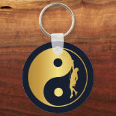 Yin & Yang Climber (goud) Sleutelhanger (Voorkant)
