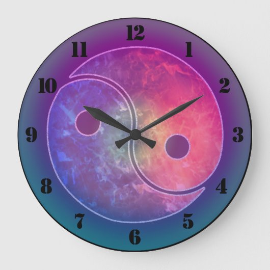 Yin Yang Clock Grote Klok (Voorkant)