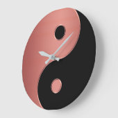 Yin Yang Clock in Copper of Clay en Black Grote Klok (Hoek)