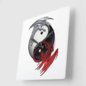 Yin Yang Clock: Vuur- en ijstrekkers Vierkante Klok (Hoek)
