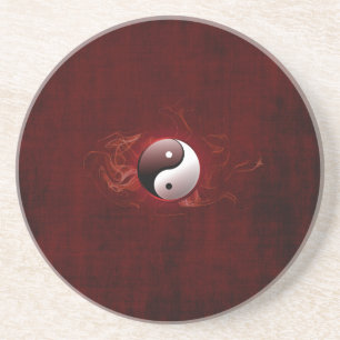 yin yang coaster zandsteen onderzetter