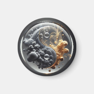 Yin Yang-concept met vloeiende patronen Magneet