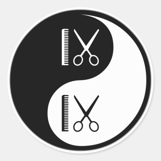 Yin Yang Cosmetology Ronde Sticker (Voorkant)