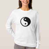 Yin Yang Dames Long Hoeve T-shirt (Voorkant)