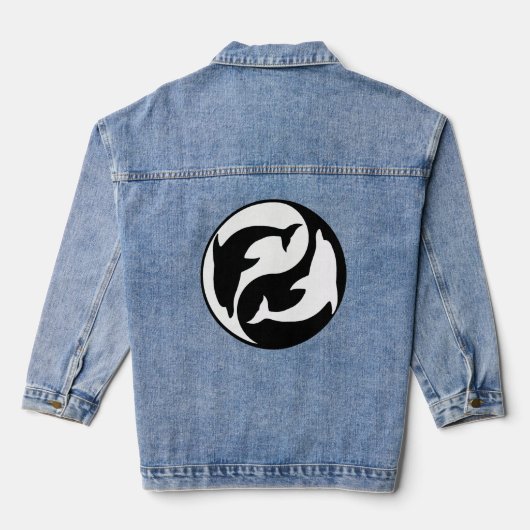 Yin Yang Dauphins Denim Jacket (Achterkant)