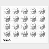 Yin Yang - De leraar Ronde Sticker (Vel)
