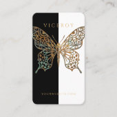 Yin & Yang Decoratief Butterfly Logo B & W Visitekaartje (Voorkant)