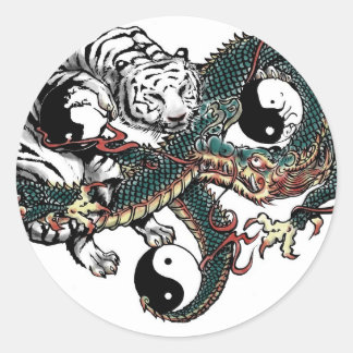Yin Yang Design Ronde Sticker