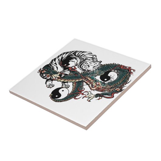 Yin Yang Design Tegeltje (Zijkant)