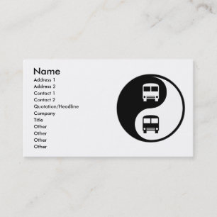 Yin Yang die een bus rijdt Visitekaartje