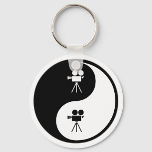 Yin Yang die een camera bedient Sleutelhanger