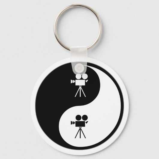 Yin Yang die een camera bedient Sleutelhanger (Voorkant)
