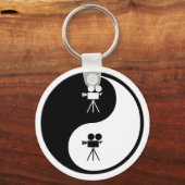 Yin Yang die een camera bedient Sleutelhanger (Voorkant)