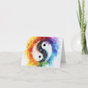 Yin Yang Digitale Kunst Feestdagen Kaart