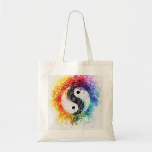 Yin Yang digitale kunst Tote Bag (Voorkant)