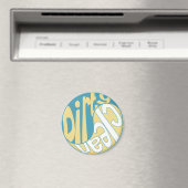 Yin Yang Dirty Clean Dishwasher Magnet Yellow/Aqua (Insitu (Vaatwasser))