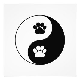 Yin Yang Dog Paw Foto Afdruk
