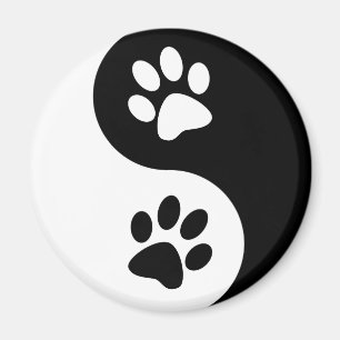 Yin Yang Dog Paws Magneet