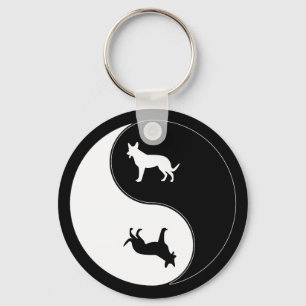 Yin Yang Dog Sleutelhanger