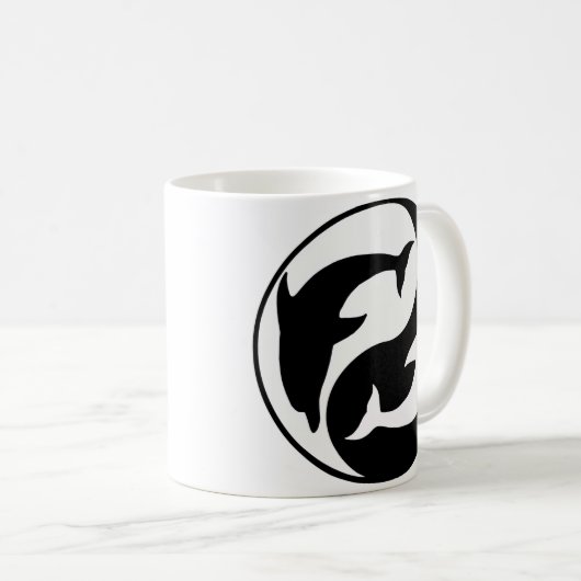 Yin Yang Dolphin Mok (Voorkant rechts)