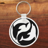 Yin Yang Dolphin Sleutelhanger (Voorkant)