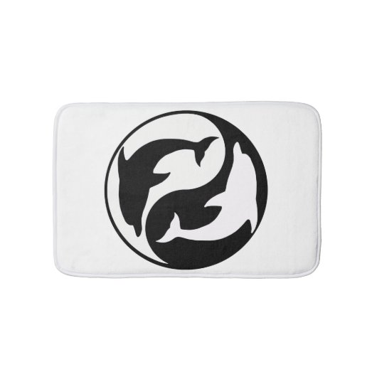 Yin Yang Dolphins Bath Mat (Voorkant)