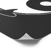 Yin Yang Dolphins Black/White Poster (Hoek)