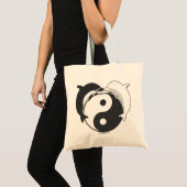 Yin Yang Dolphins Black/White Tote Bag (Voorkant (product))