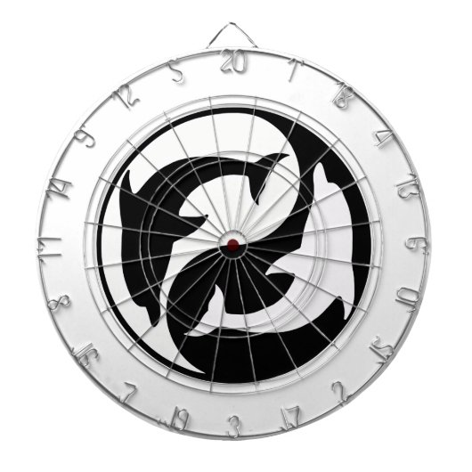Yin Yang Dolphins Dart Board Dartbord (Voorkant)