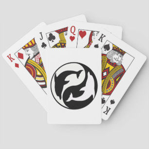 Yin Yang Dolphins die kaarten spelen