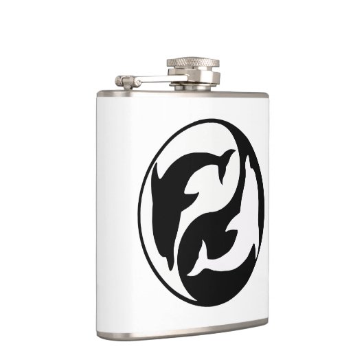 Yin Yang Dolphins Flask Heupfles (Rechts)