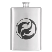 Yin Yang Dolphins Flask Heupfles (Voorkant)