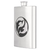Yin Yang Dolphins Flask Heupfles (Links)