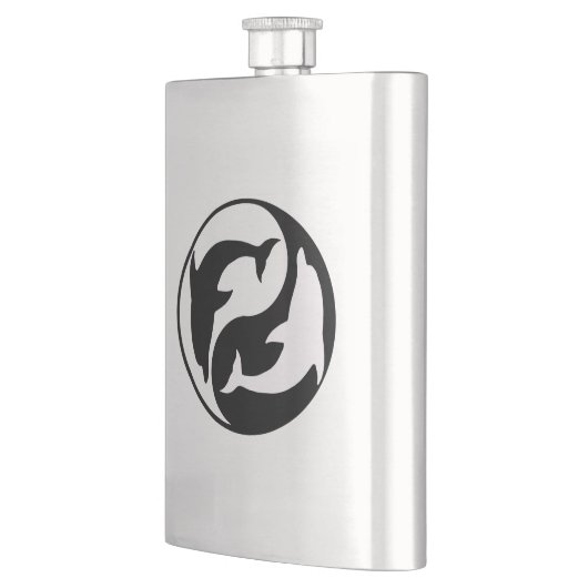 Yin Yang Dolphins Flask Heupfles (Links)