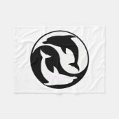 Yin Yang Dolphins Fleece Blanket Deken (Voorkant (Horizontaal))