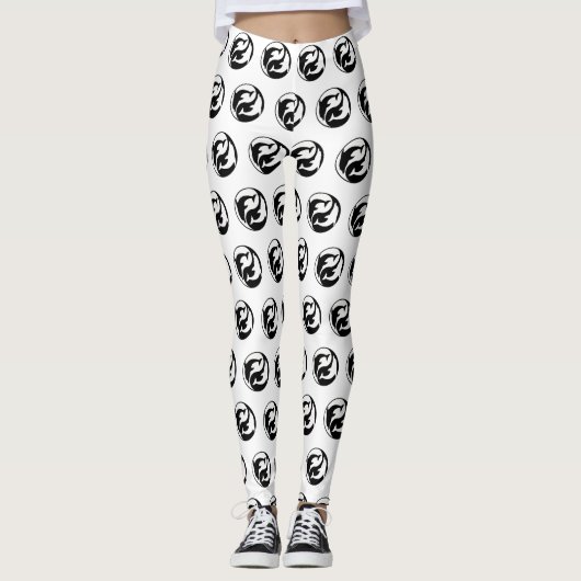 Yin Yang Dolphins-Leggings Leggings (Voorkant)
