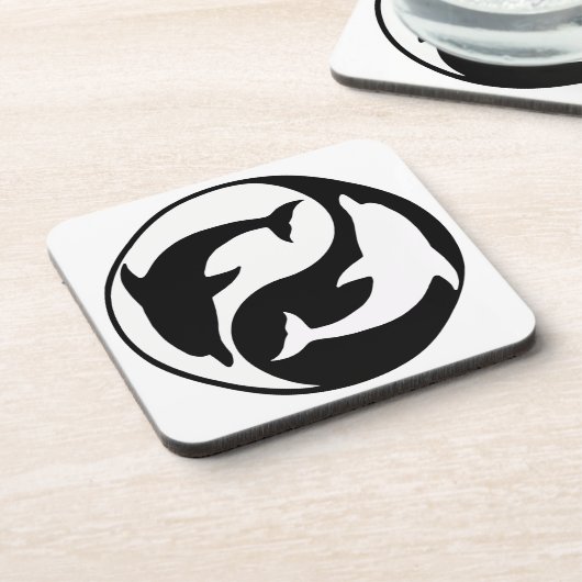 Yin Yang Dolphins Onderzetters (Linkerzijde)