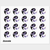 Yin Yang Dolphins Ronde Sticker (Vel)
