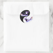 Yin Yang Dolphins Ronde Sticker (Tas)