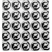 Yin Yang Dolphins Shower Curtain Douchegordijn (Voorkant)