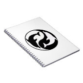 Yin Yang Dolphins Spiral Notitieboek (Rechterzijde)