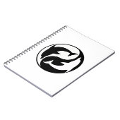 Yin Yang Dolphins Spiral Notitieboek (Linkerzijde)