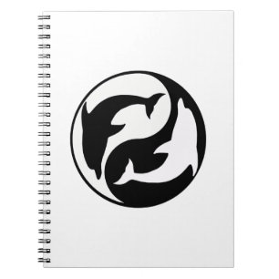 Yin Yang Dolphins Spiral Notitieboek