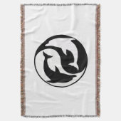 Yin Yang Dolphins Throw Blanket Deken (Voorkant Verticaal)