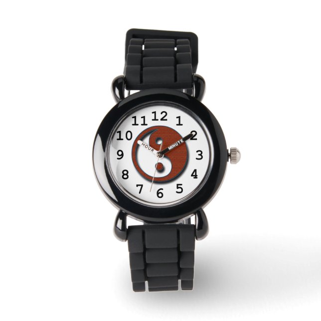 Yin Yang door Shirley Taylor Horloge (Voorkant)
