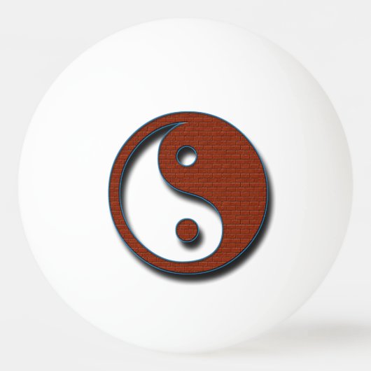 Yin Yang door Shirley Taylor Pingpongbal (Voorkant)
